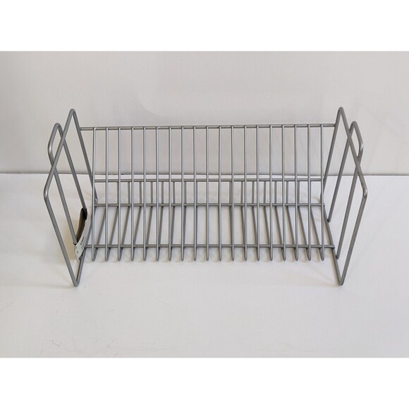 Vintage IKEA 12" Matte Silver Metal 20 CD Storage Rack/Holder - VINK  100.239.49 - Picture 1 of 9